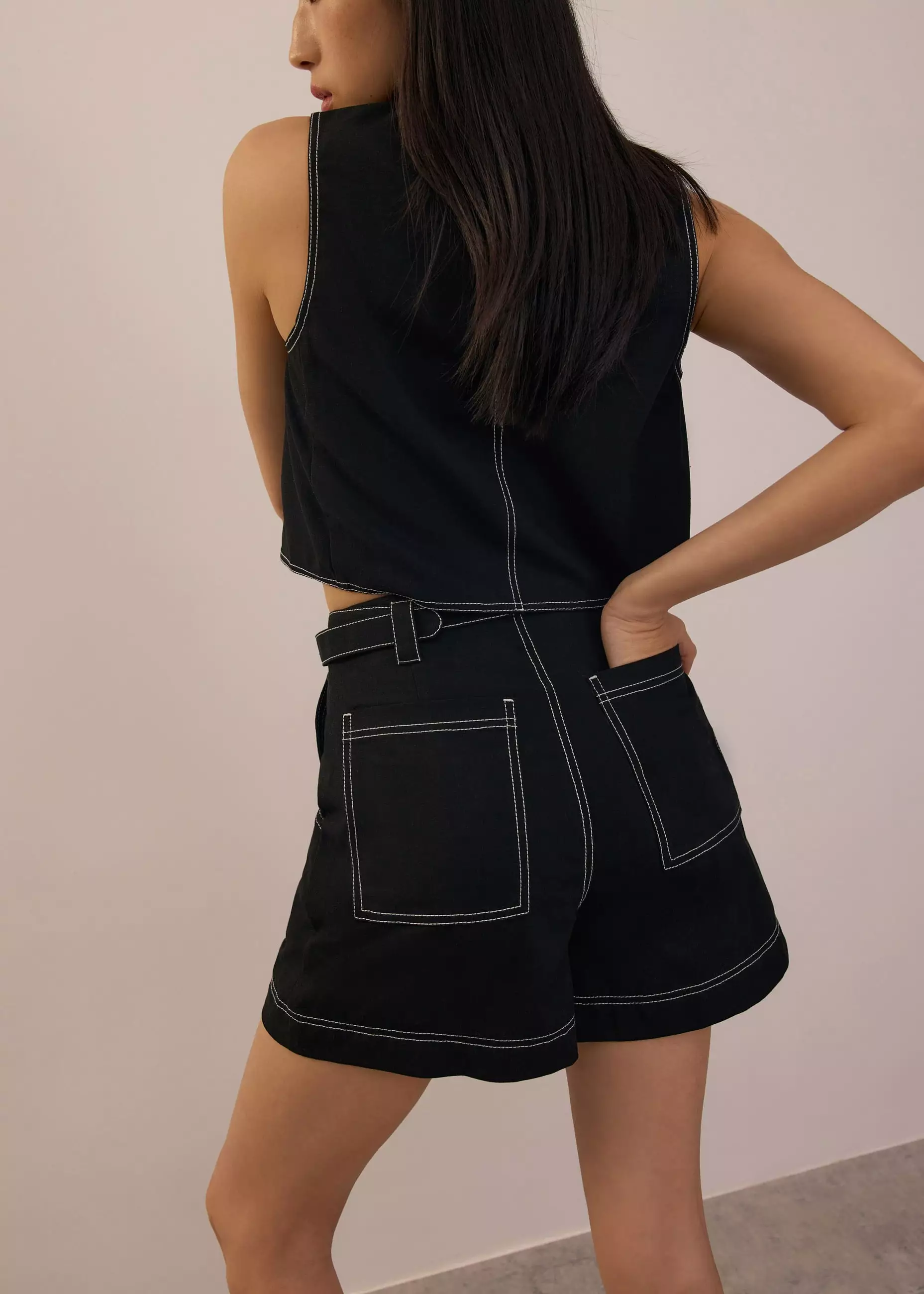 Celana Pendek Wanita - Belted High Waist Shorts