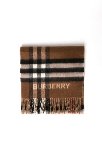 Burberry Contrast Check Cashmere Scarf Scarf | ZALORA Malaysia