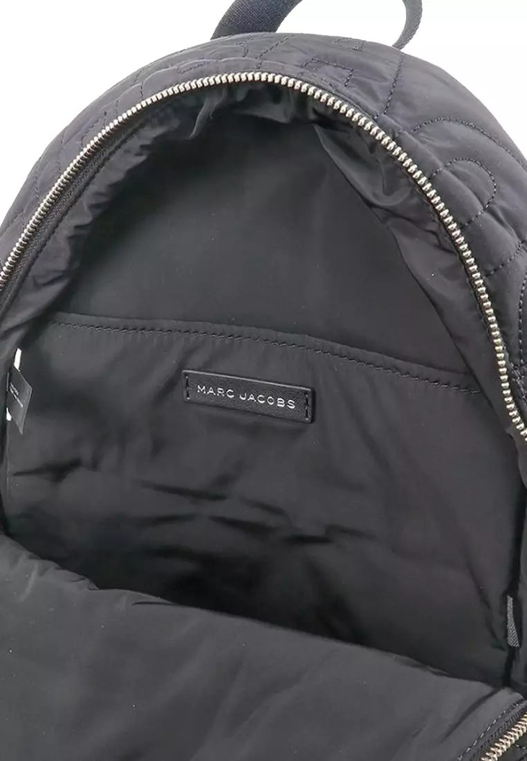 Nylon Jumbled Logo Workwear Small Backpack Bag in Black 4S4HBP002H02