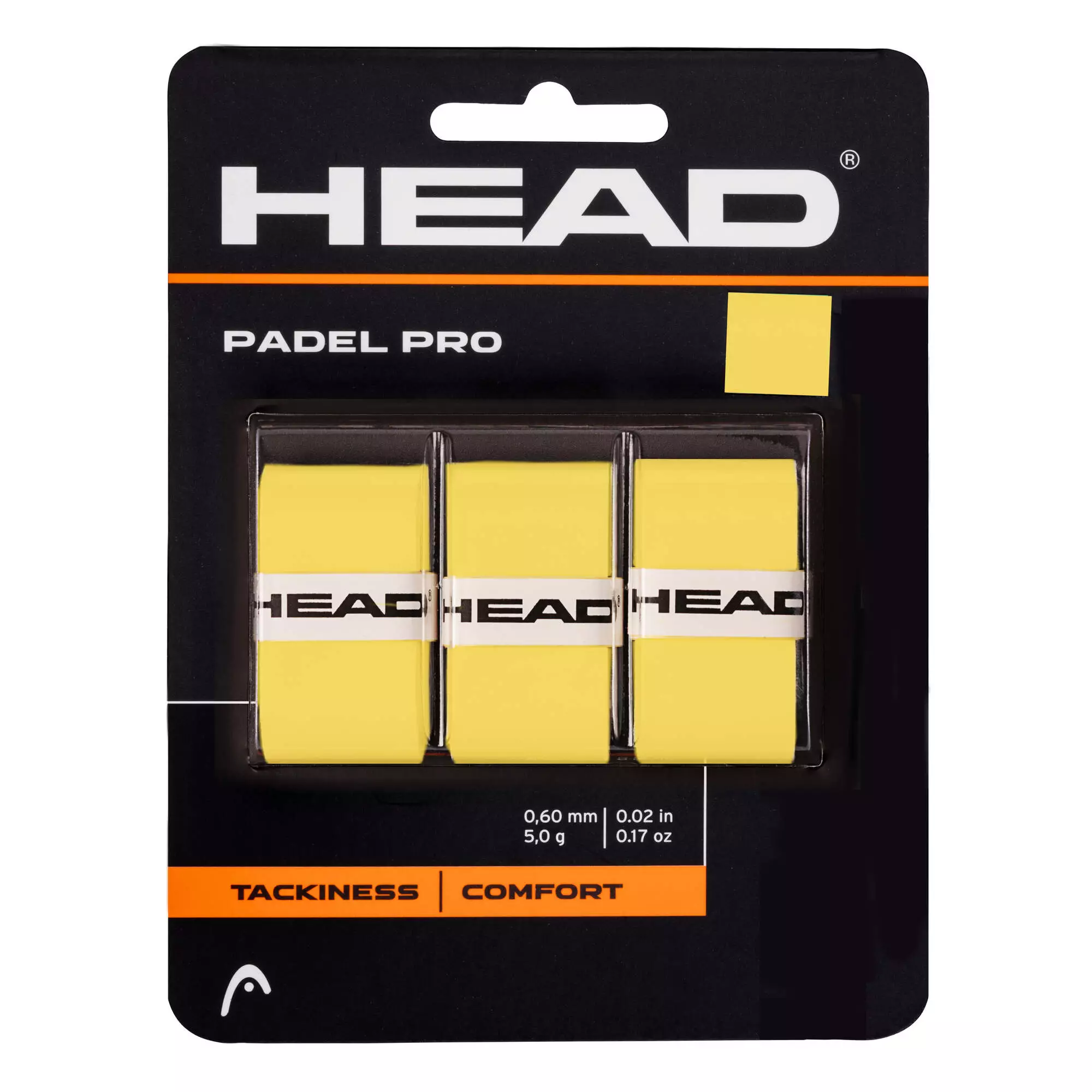 HEAD Padel Pro Overgrip 3 Pcs 285111 - Grip Tennis (Kuning)