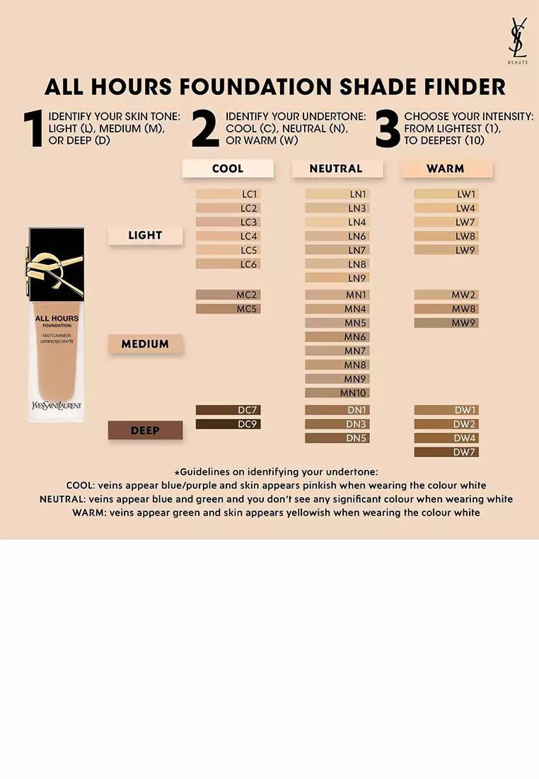 YSL YSL All Hours Foundation Full Cover Luminous Matte All Day