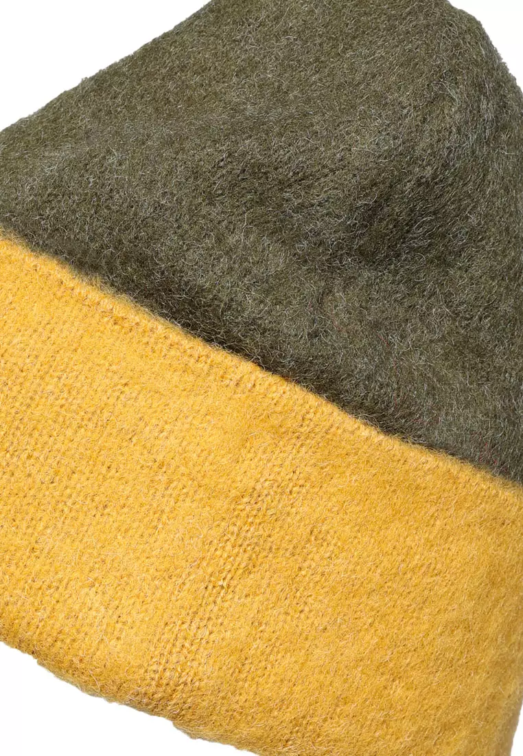 Beanie Dua Warna Hijau Khaki