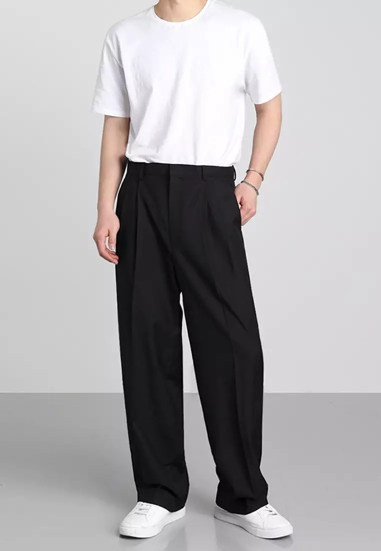 Men's Summer Wide Leg Small Western Pants CA24051466BK