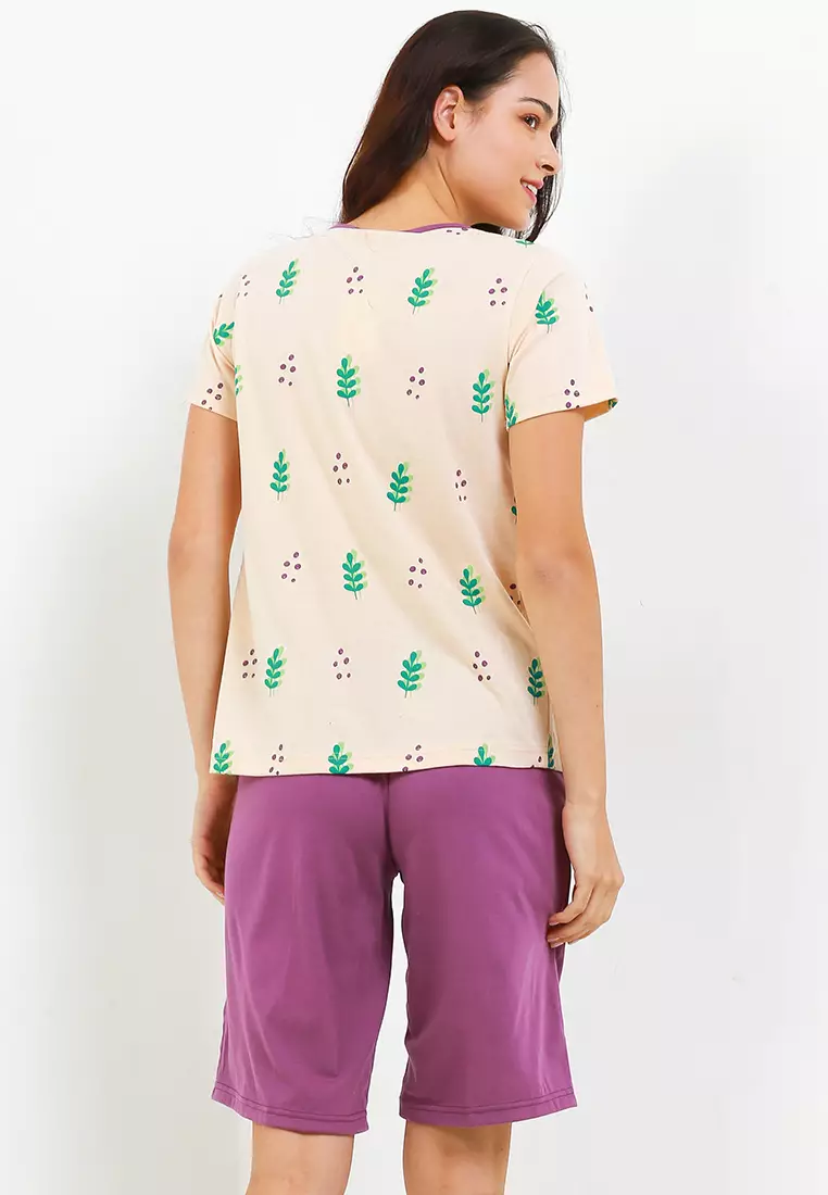 Pyjama Baju Tidur  Short Sleeve Short Pants Sleepwear