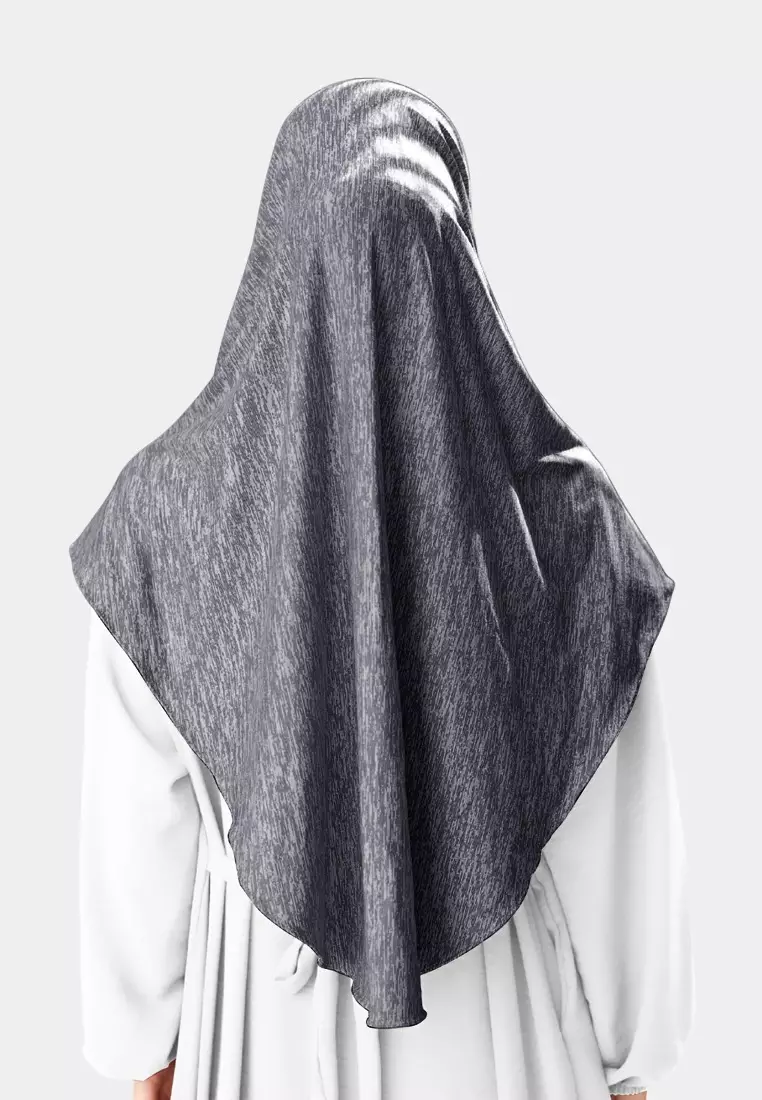 Cotton Bee - Gyra Instan | Bergo Jersey Tekstur - Dark Grey