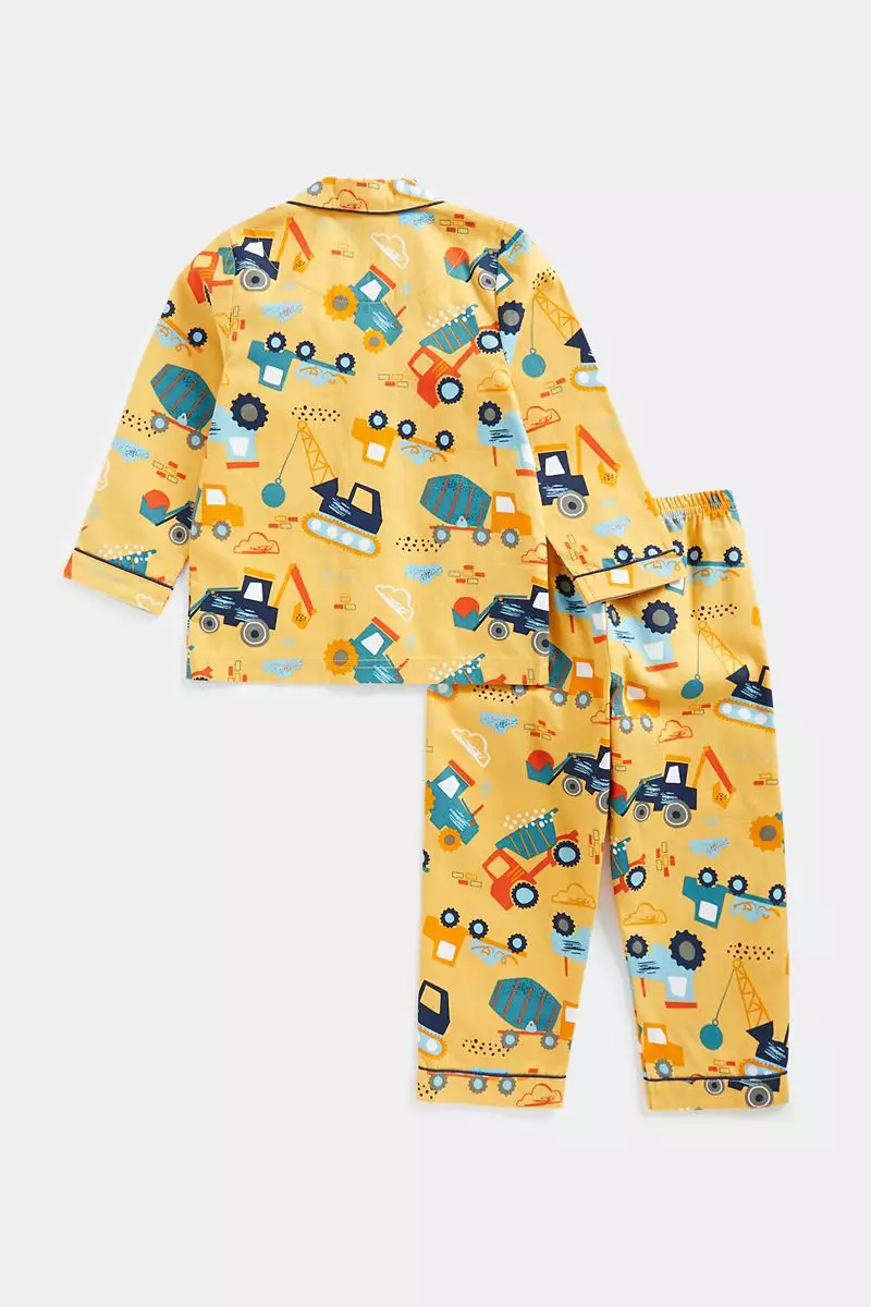 Mothercare Tractor Woven Pyjamas - Piyama Anak Laki-laki (Kuning)