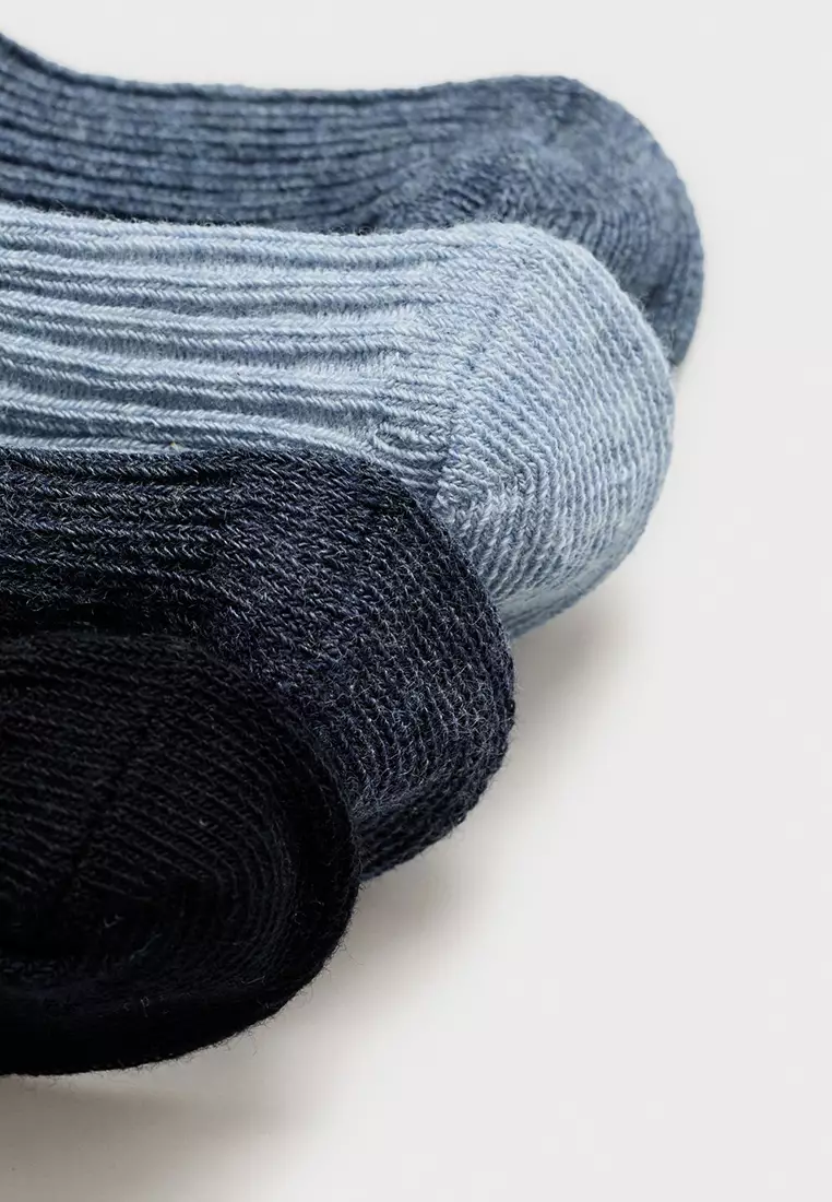 4 Pack Ribbed Socks