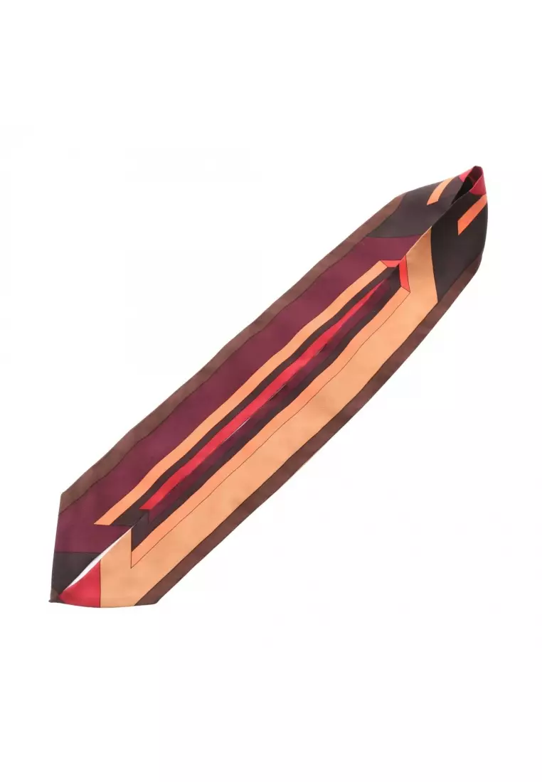 Pre-Loved Hermès twilly ribbon scarf silk multicolor