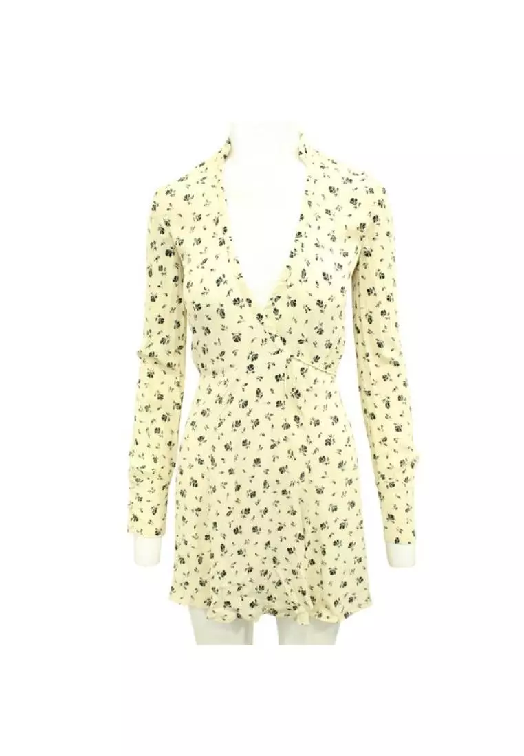 Reformation yellow dress outlet