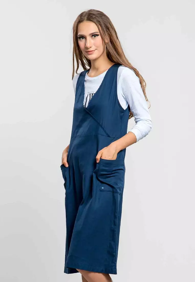 Wiliya Navy Overall Skirt