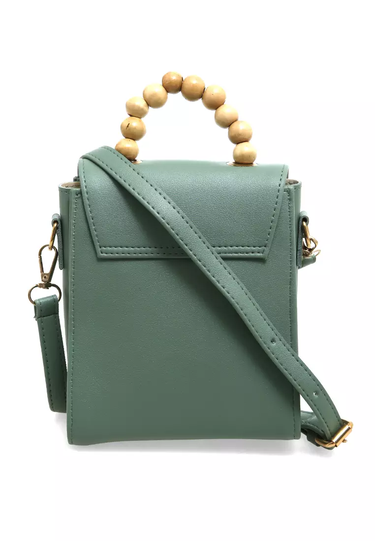 Tamara Tas Manik Mini Desain Simple High Quality - Soft Green