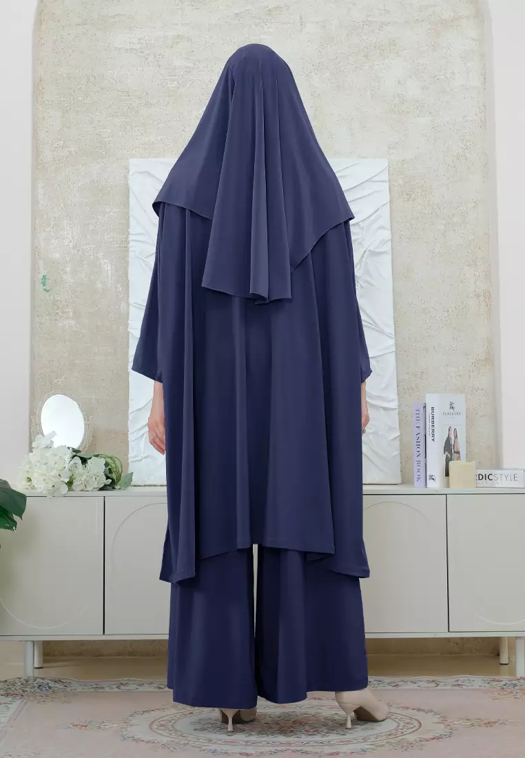 Cotton Bee - Lunara Tunik Set | Tunik Kulot Khimar | Setelan Wanita - XL