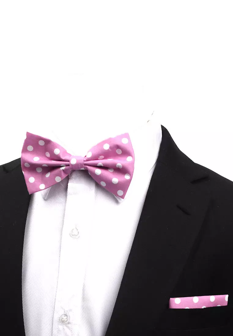 Dasi kupu Bowtie Violet Polka A25