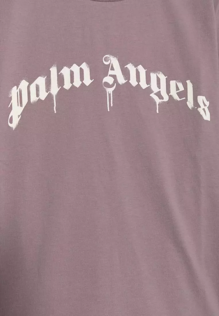 PALM ANGELS Curved Logo Boxy Tee T-Shirt 2026 | Buy PALM ANGELS