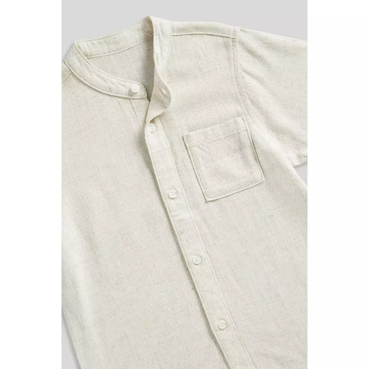 Mothercare Linen-Mix Shirt - Baju Kemeja Anak Laki-laki (Krem)