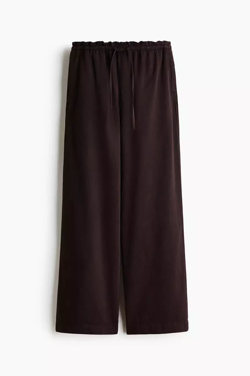 Wide paper bag trousers