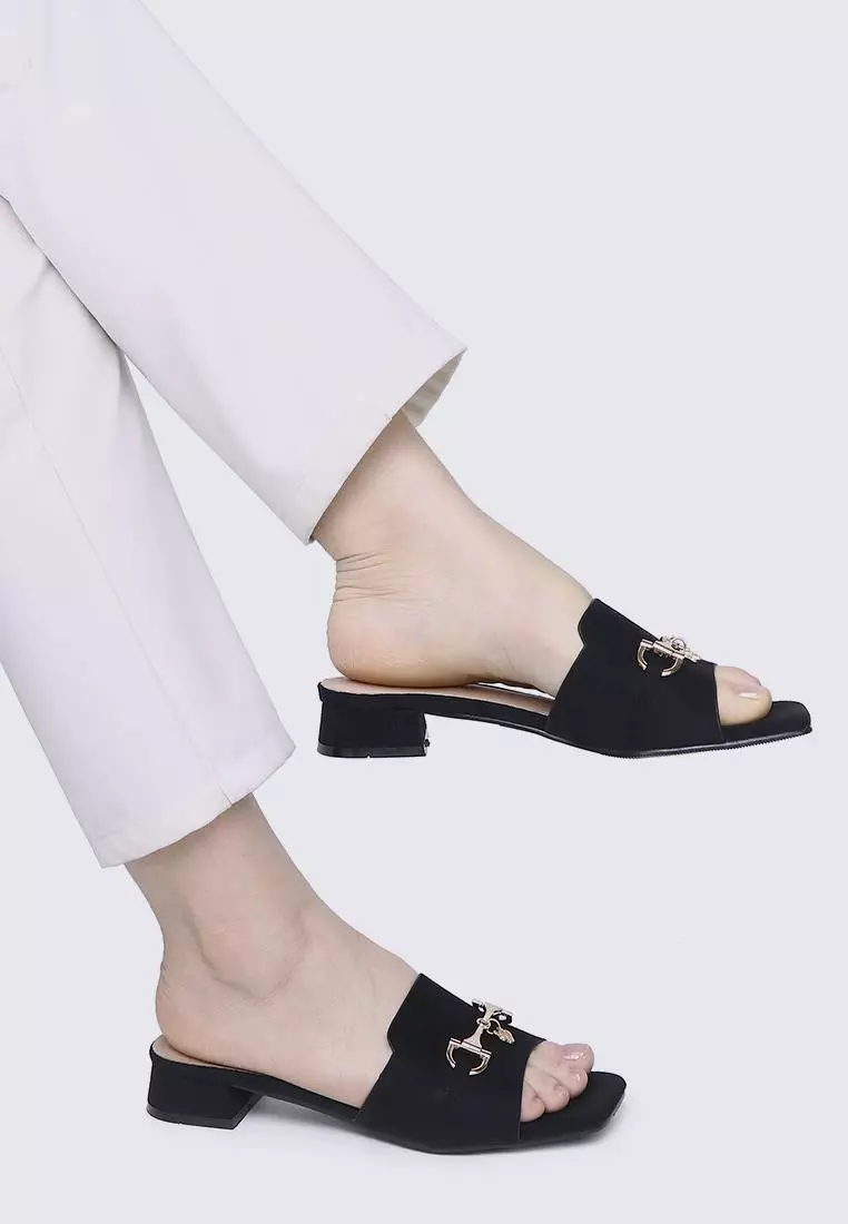 My Ballerine Ebony Comfy Sandals In Black
