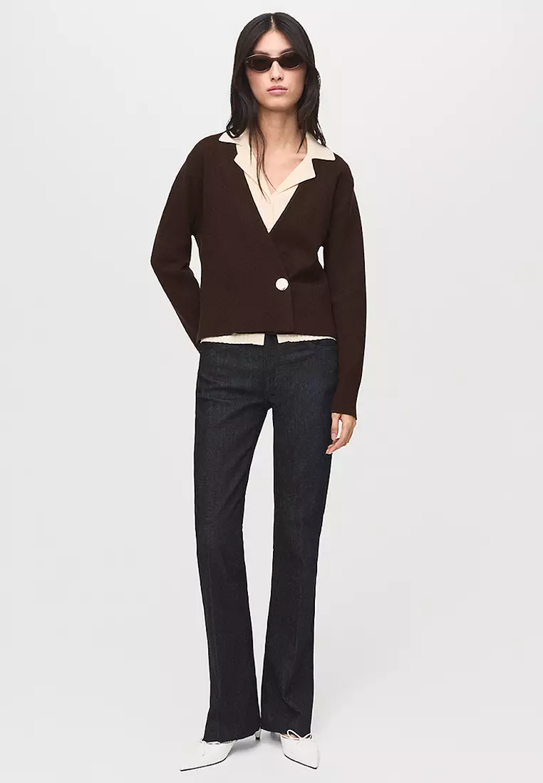 Button Crossover Cardigan