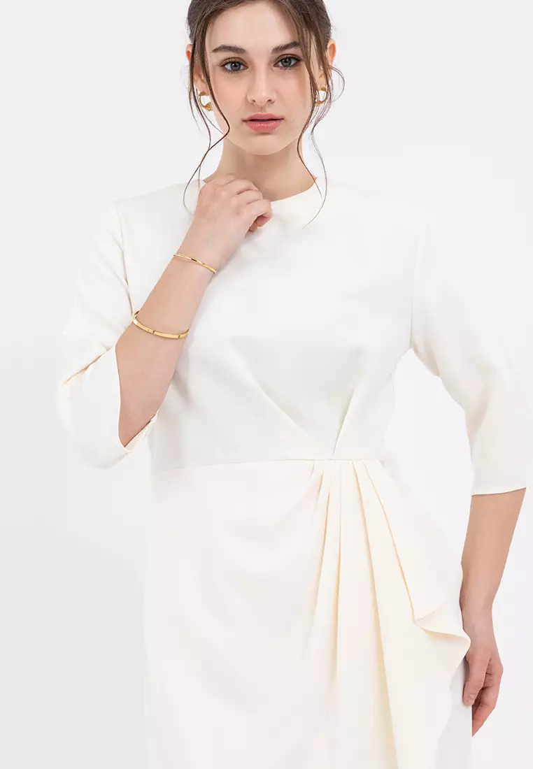 DOPRIZA Draped Ruched Dress