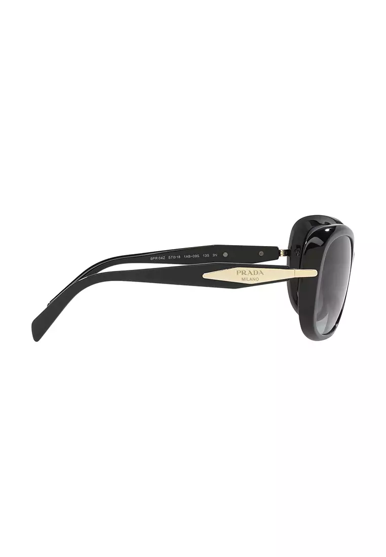 Buy Prada Prada Women's Rectangle Frame Black Acetate Sunglasses - PR ...
