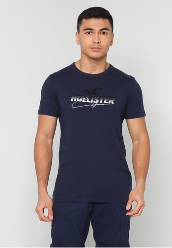 Hollister navy Large Scale Tech Logo 8DFEBAAE0EF2BEGS_1