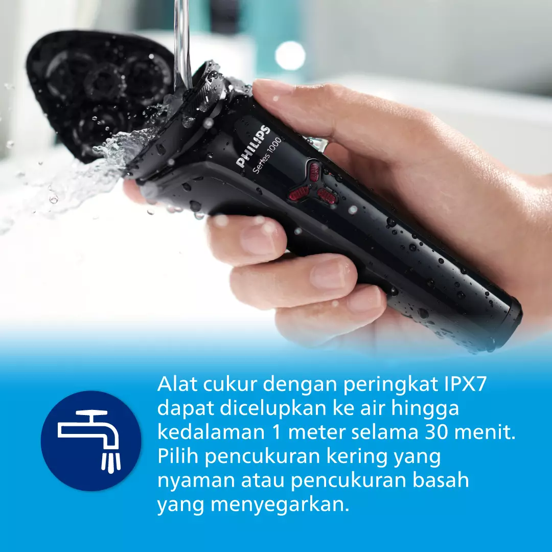 Philips Shaver 3HD 1000 Series S1103/02 Pencukur Jenggot & Kumis