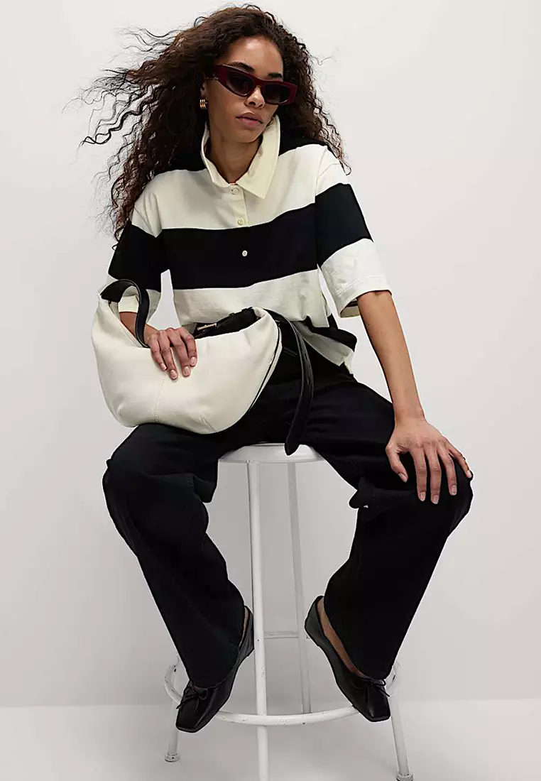 Pure Cotton Striped Rugby Top