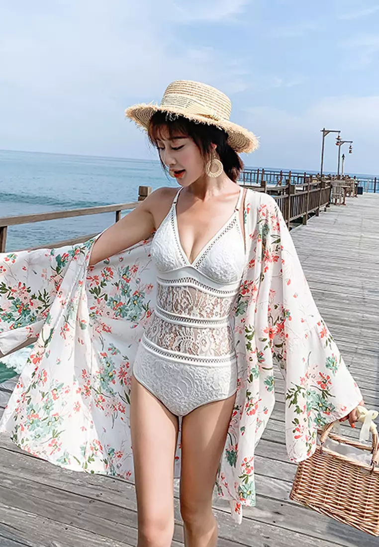 Buy B CODE BC9892 Lady Beachwear Wired Swimsuit White 2024 Online