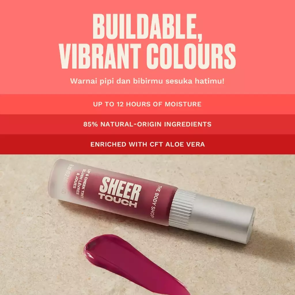 Sheer Touch Lip And Cheek Tint Brave 8ml