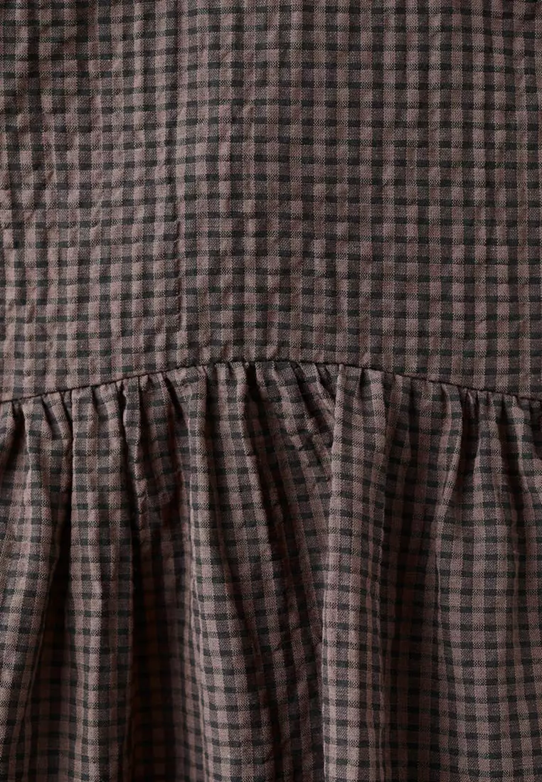 Gingham Check Halter Dress