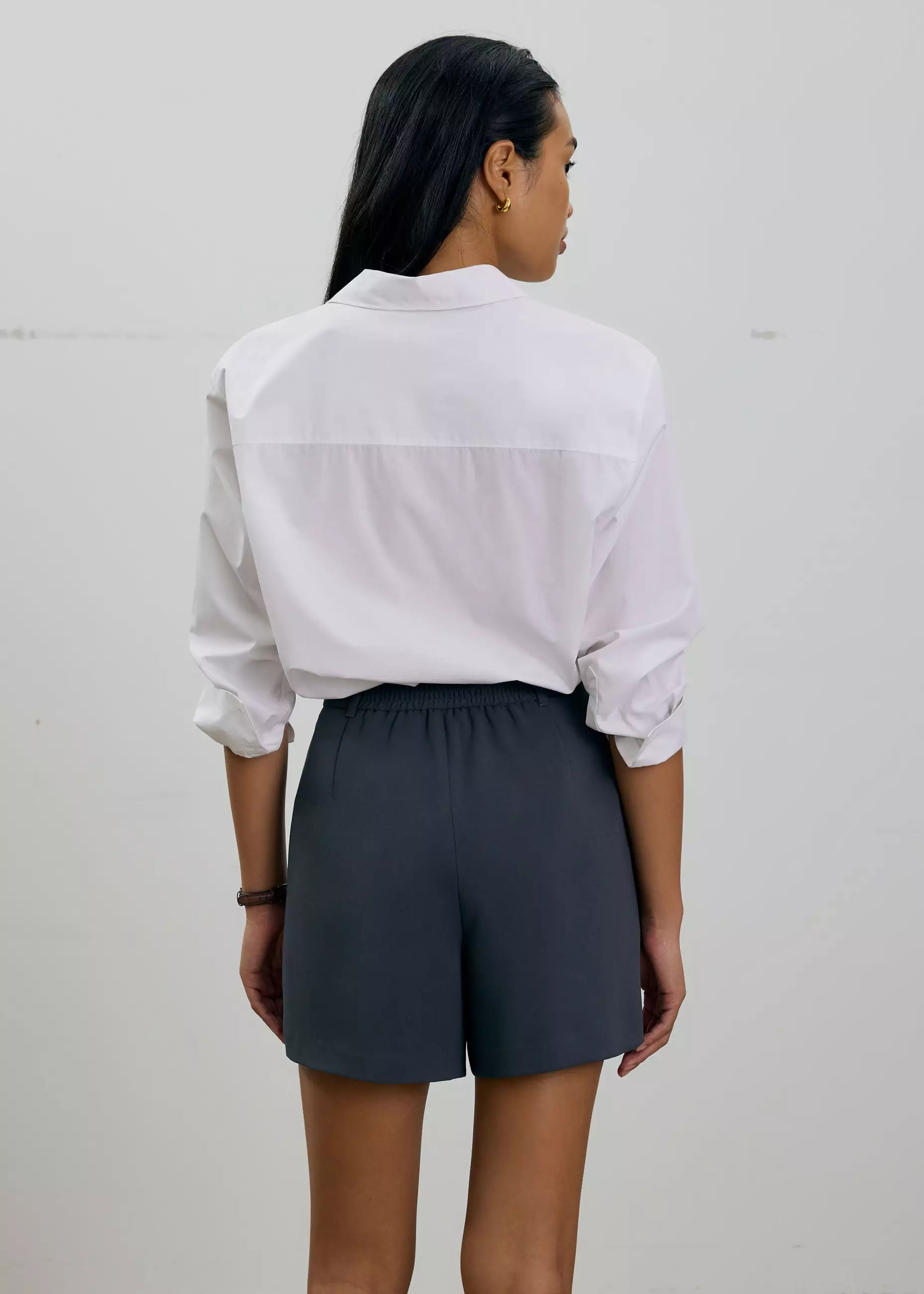 Celana Pendek Wanita - Aika Elastic Pleated Tailored Shorts