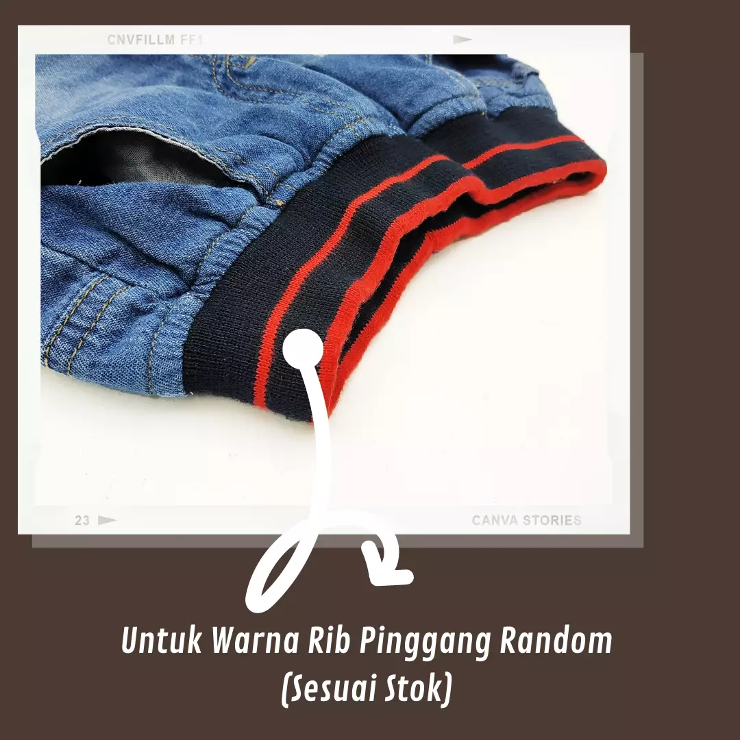 Wakakids Celana Jeans Panjang Anak Laki Laki Usia 1 Tahun Hingga 3 Tahun Karet Rib Salur Motif Junior Motor Inc 035