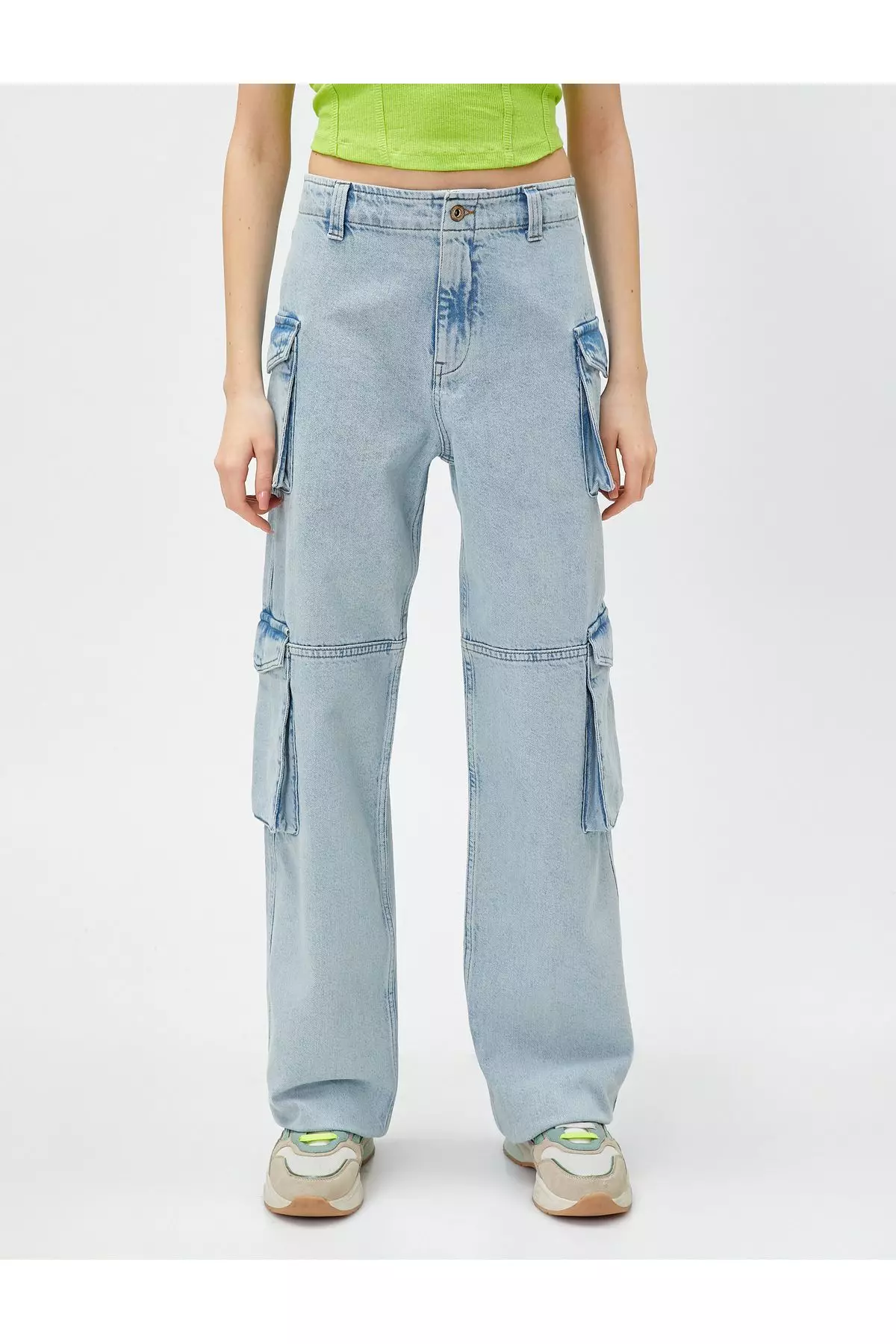 High Waist Cargo Bianca Jeans