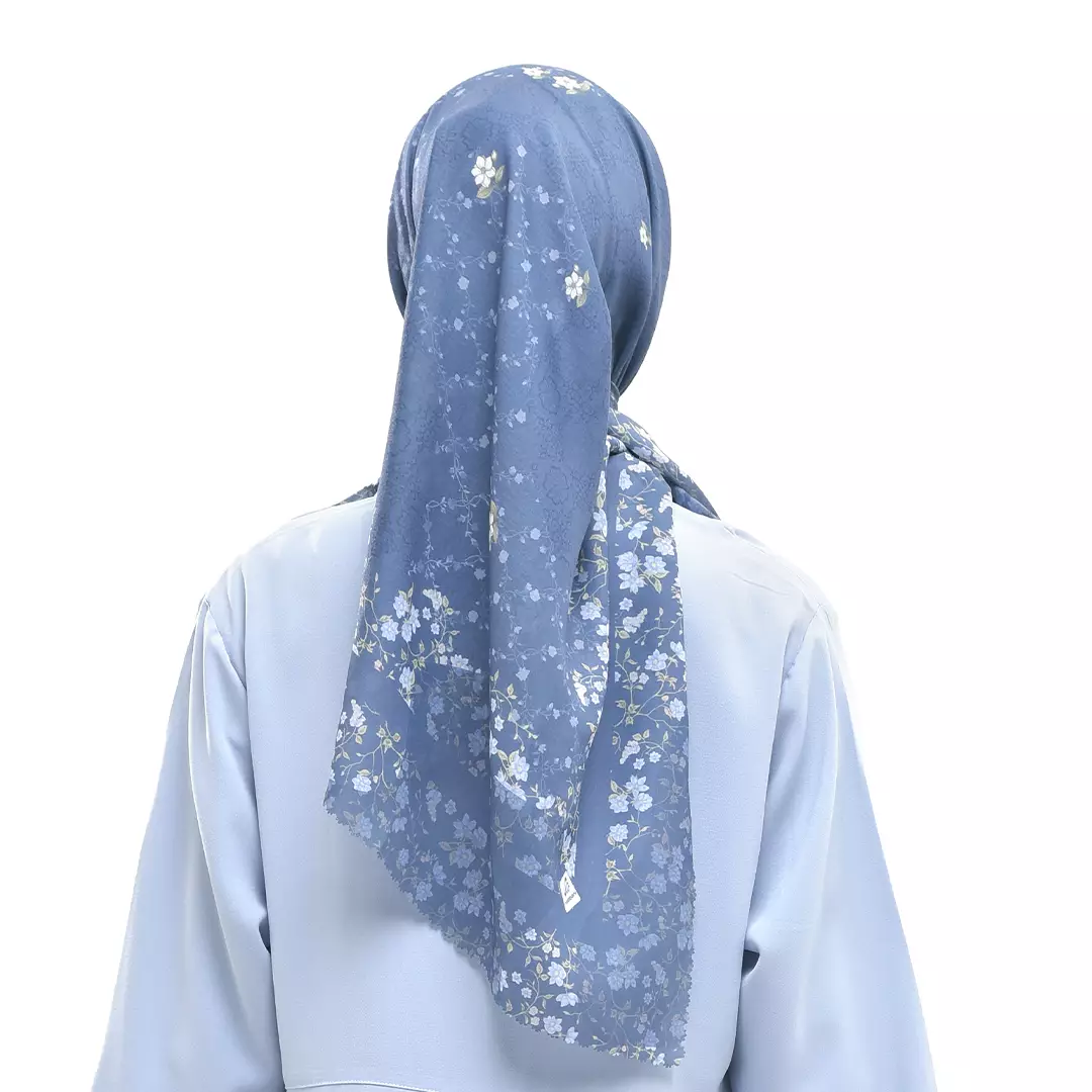 Rabbani - Kerudung Segi Empat Tetra Alodia - Aegean Blue