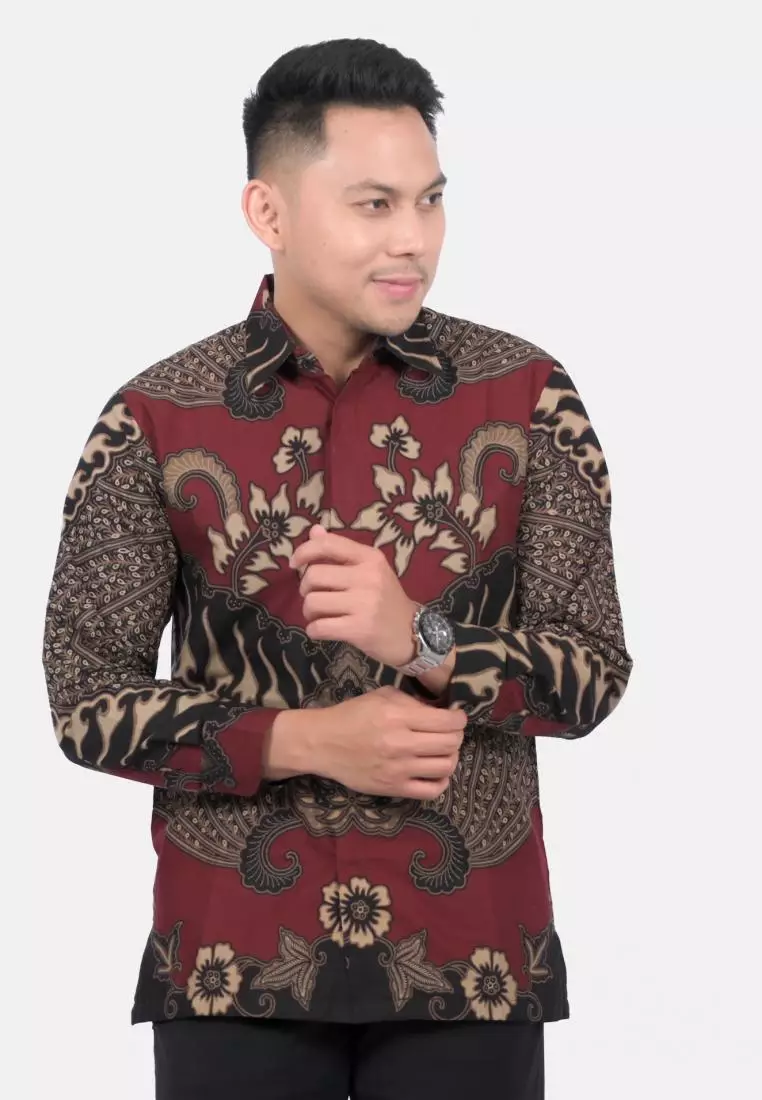 kemeja batik pria lengan panjang capas batik SHJ1325