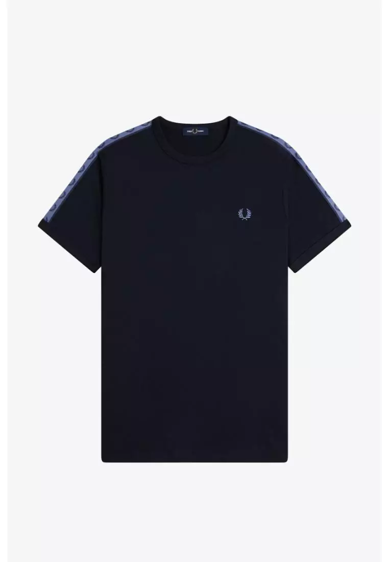 Fred Perry M4613 Contrast Tape Ringer T-Shirt (Navy / Ace Blue)