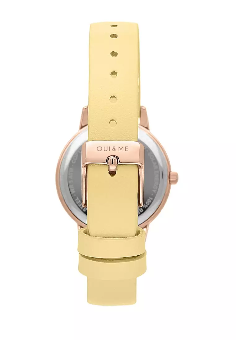 [Sustainable Watch] Oui & Me Fleurette 32mm Women's Yellow Recycled Leather Quartz Watch ME010377