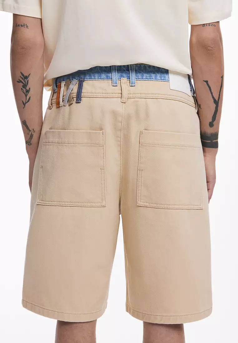 Double-waist Bermuda shorts