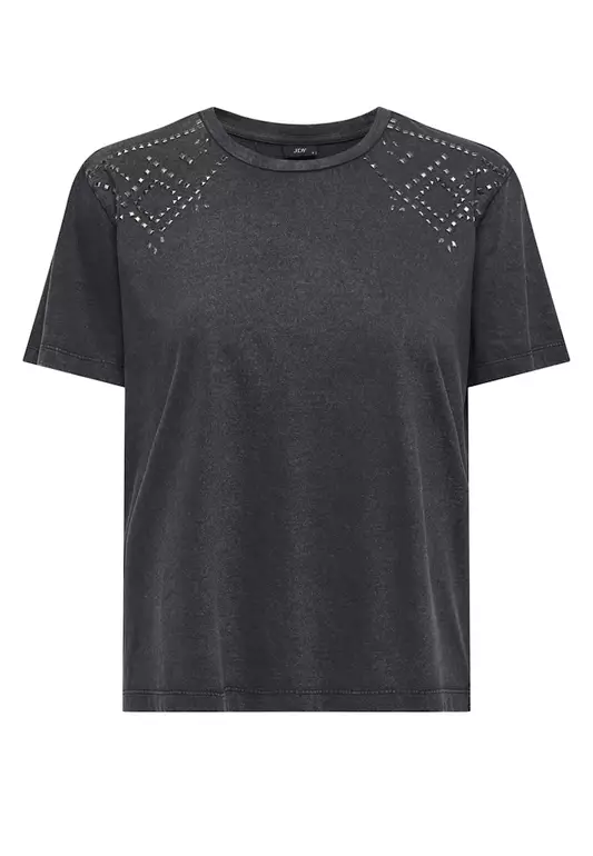 Short Sleeves Stud Jersey Tee