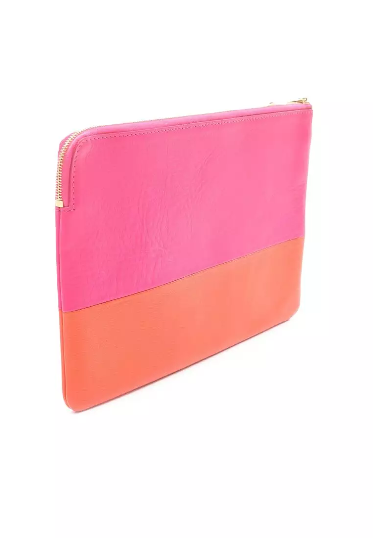 Pre-Loved Celine Bicolor Lambskin Solo Clutch