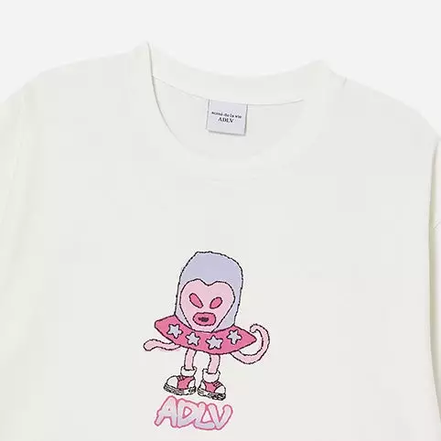 HEART ALIEN SHORT SLEEVE T-SHIRT CREAM