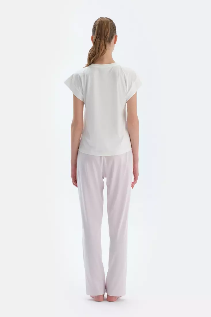 2-Pack Pink Trousers, Heart Print, Sleepwear for Women