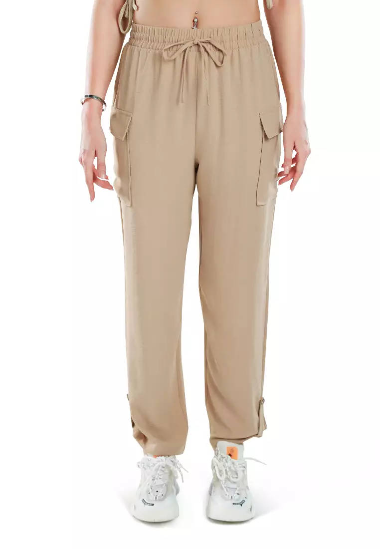 Buy ESSENTIALS Exclusive Beige Track Lounge Pants - Linen At 33% Off