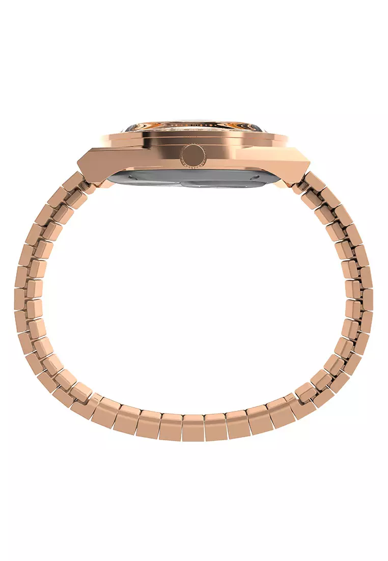 Timex Q Timex Rose Gold Stainless Steel Analog Quartz Watch For Women TW2W10700