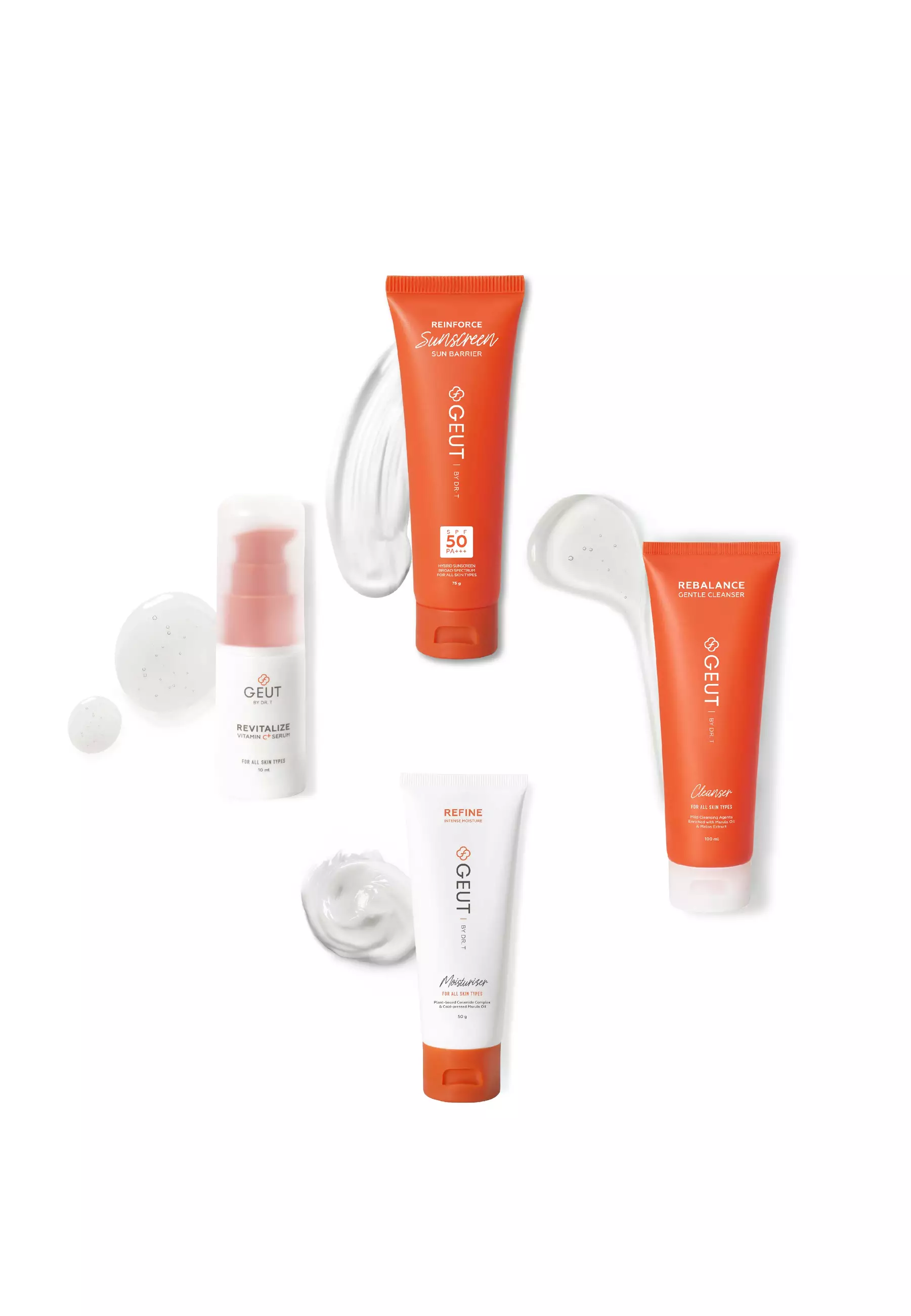 GEUT KISS Pregnancy Set 4pcs (Paket Wajah Ibu Hamil Kulit Indah Sehat Seimbang, Cleanser + Moisturizer + Sunscreen + Serum Vit.C 15ml)