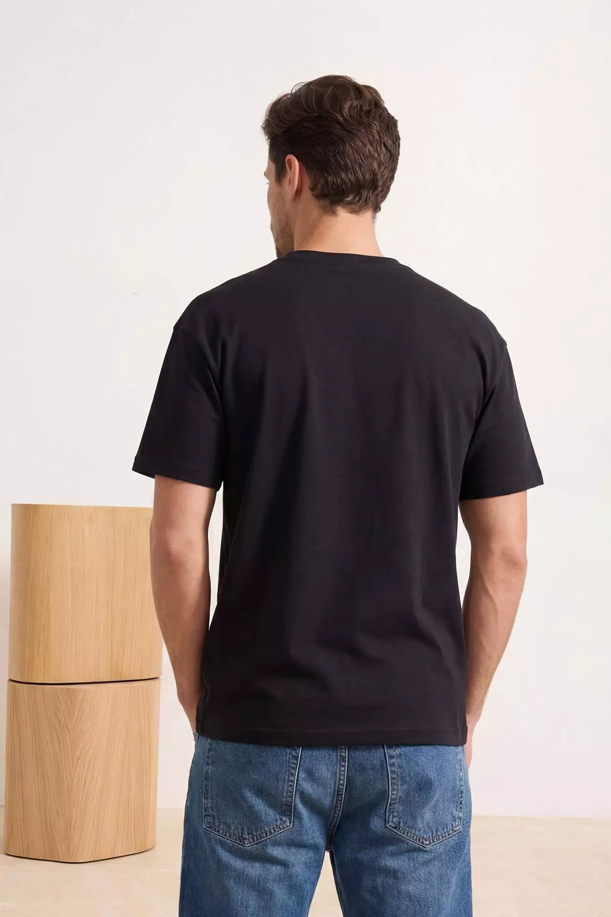 Anthracite Oversized /Wide Cut Pike Basic T-Shirt Tmnss26Ts00022