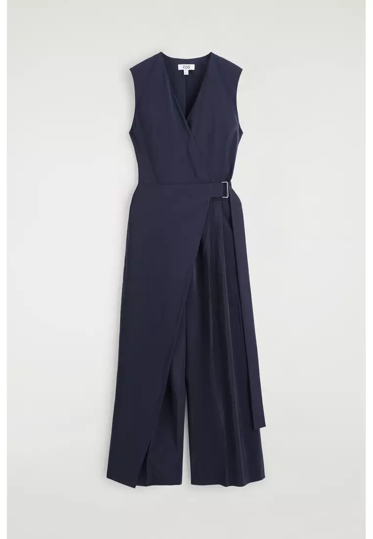 WRAP-FRONT JUMPSUIT