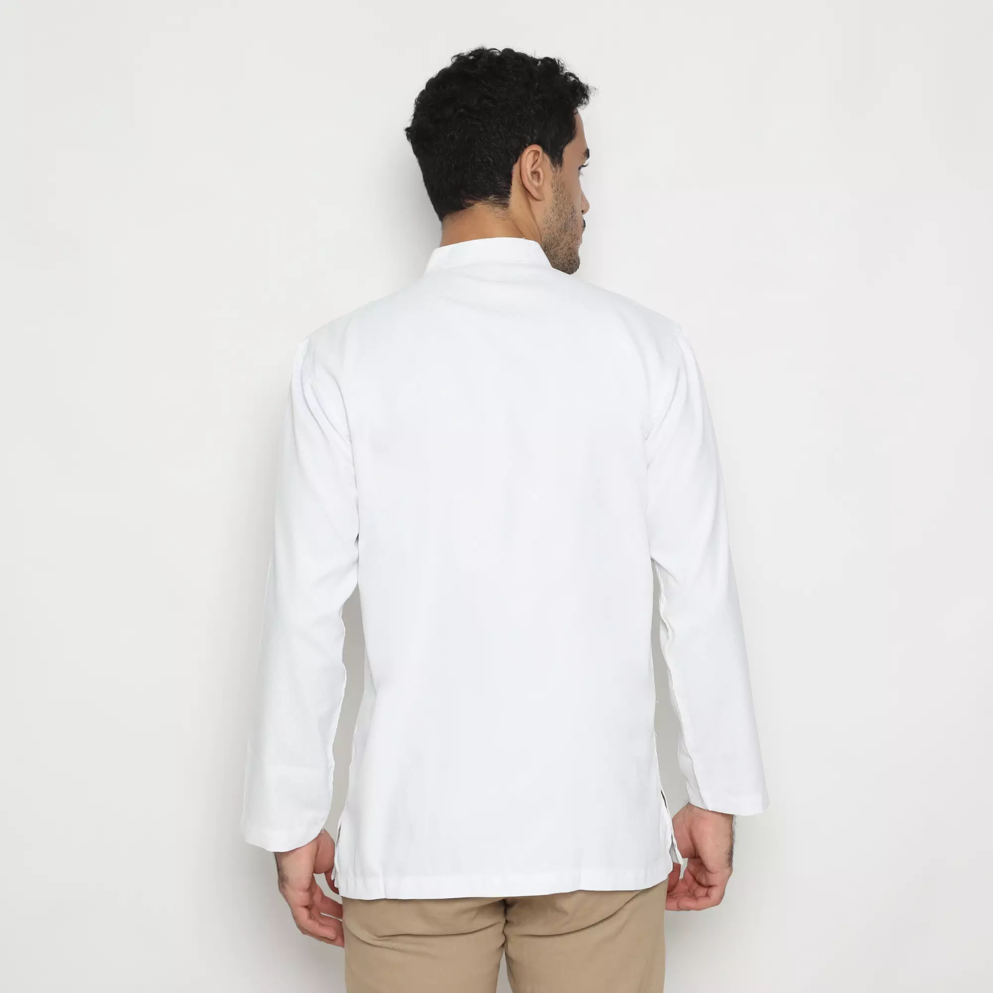 Platini Kemeja Koko Pria Lengan Panjang Katun White 961247