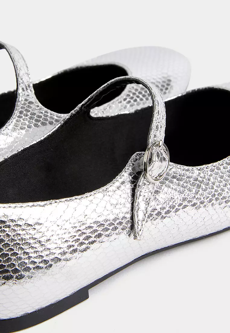 Metallic Flat Ballet Pumps