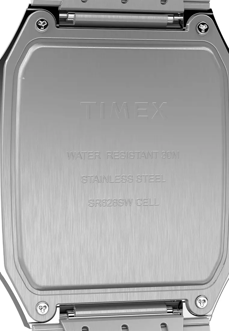 Timex Q Timex® 1982 Reissue Silver Stainless Steel Analog Quartz Watch For Men TW2Y05900